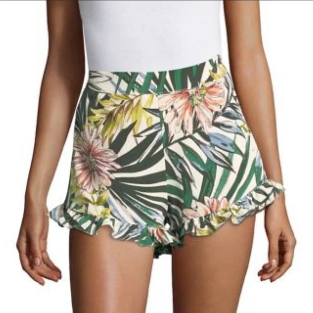 Design Lab Printed Ruffled shorts - Picture 1 of 4